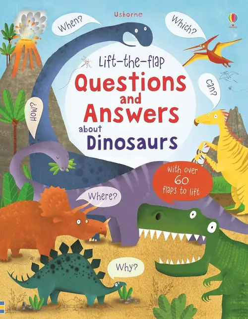 Książka - Lift-the-flap Questions and Answers about Dinosaurs