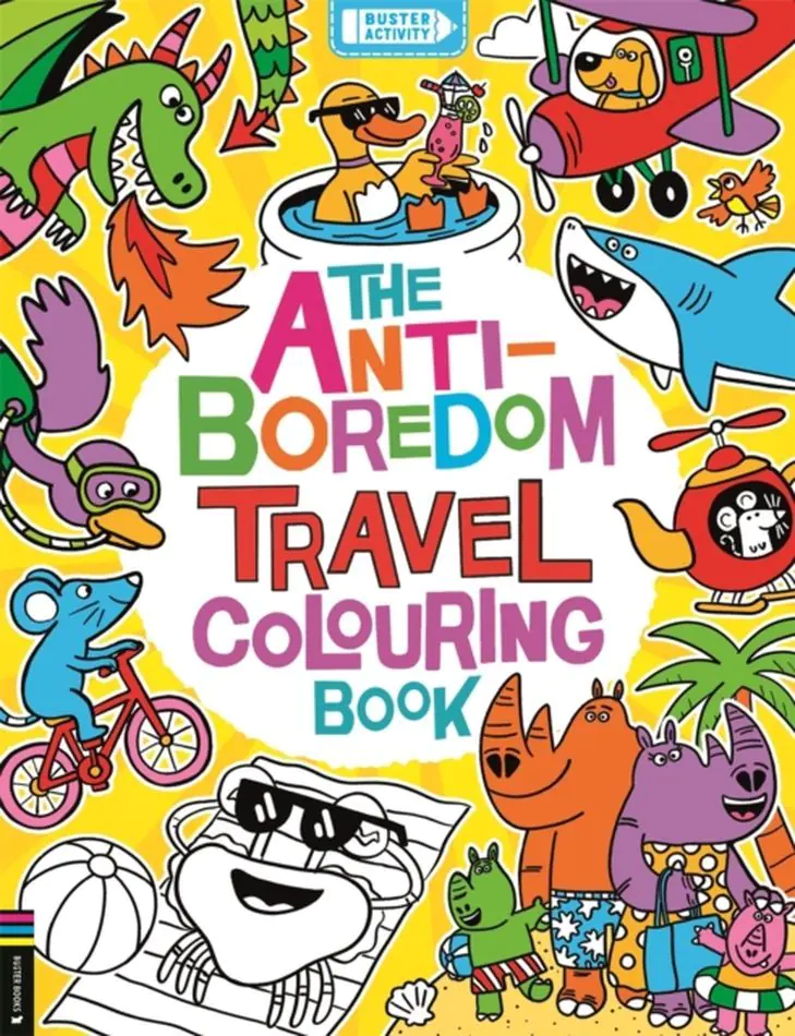 Książka - The Anti-Boredom Travel Colouring Book