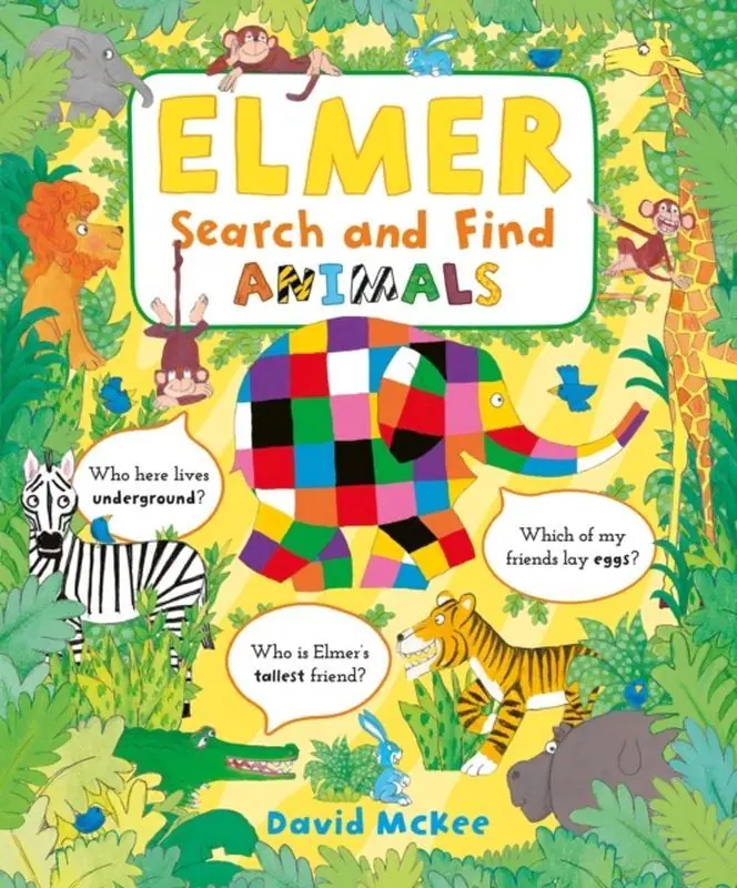 Książka - Elmer Search and Find Animals