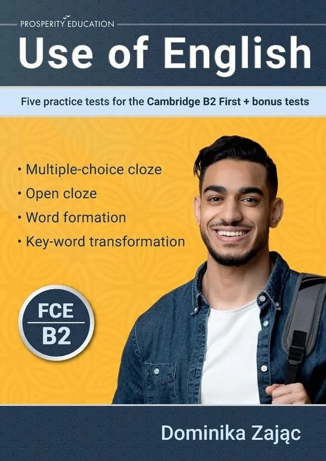 Książka - Use of English. Five Practice Tests for the Cambridge B2 First + bonus tests