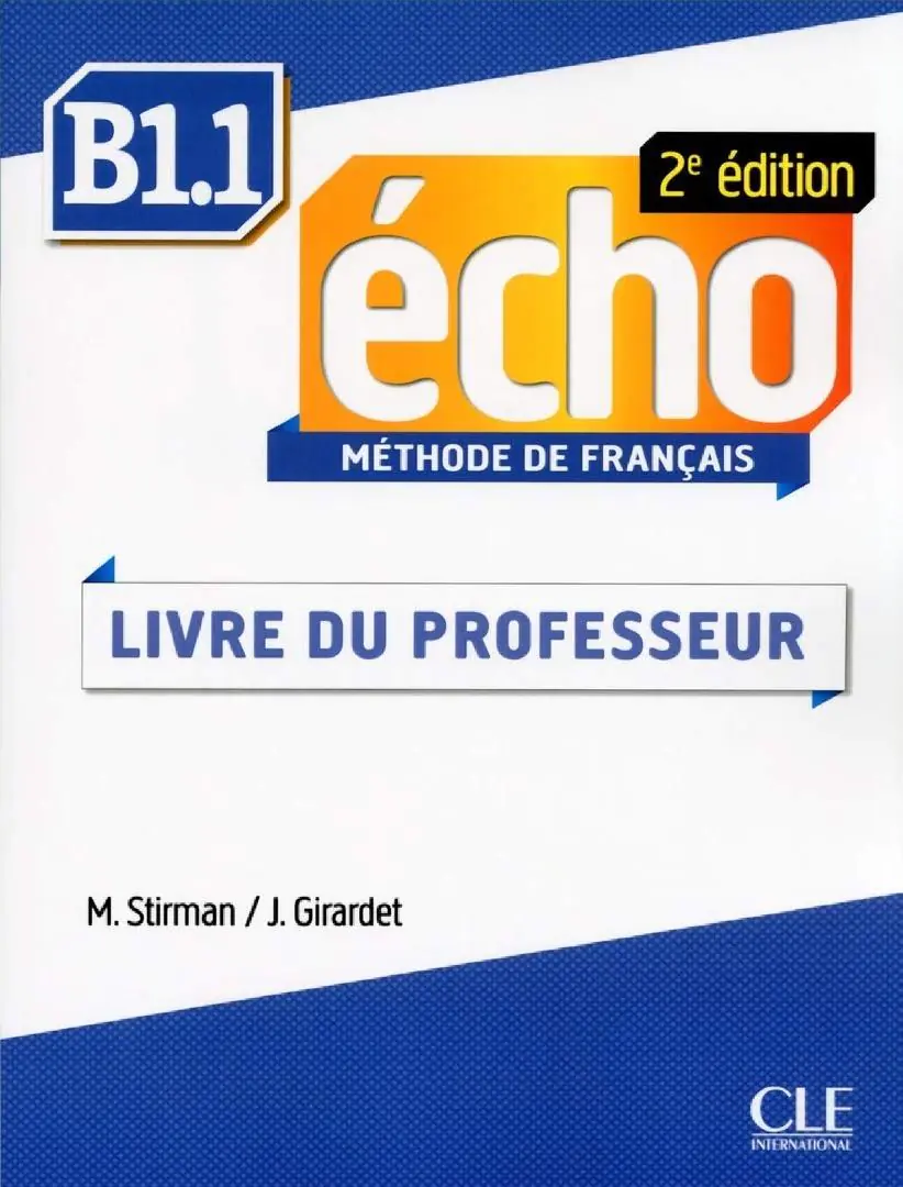 Książka - Echo Niveau B1.1 Livre du professeur