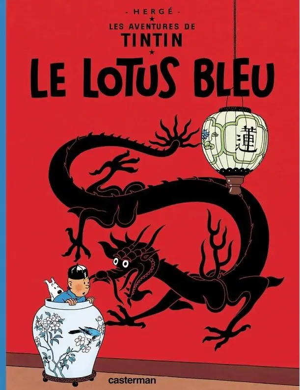 Książka - Tintin le Lotus Bleu - Herge 