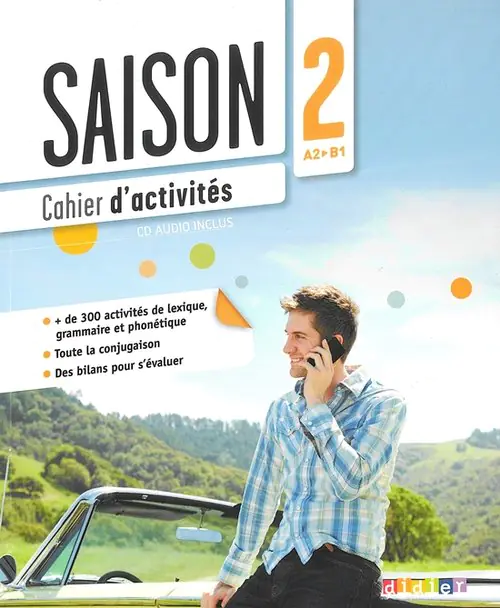 Książka - Saison 2 ćwiczenia + CD. Audio poziom A2-B1