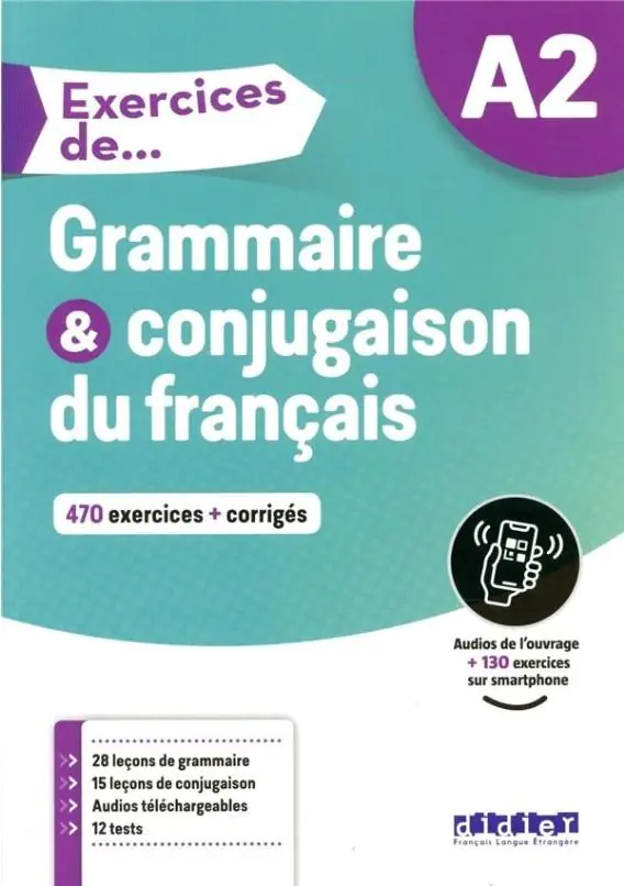 Książka - Exercices de Grammaire & conjugaison du francais A2