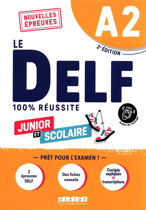 Książka - DELF 100% reussite A2 scolaire et junior książka + audio