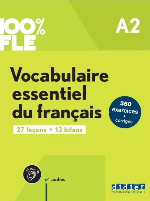 Książka - 100% FLE Vocabulaire essentiel du francais A2 + zawartość online