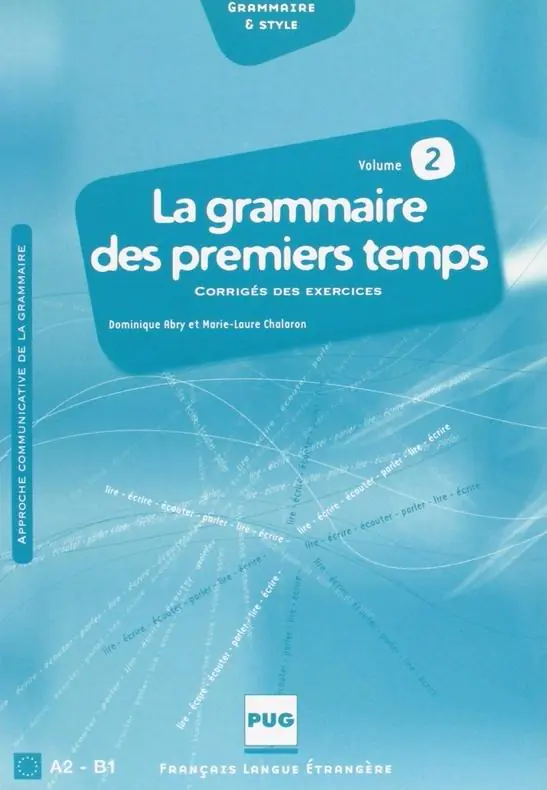 Książka - La grammaire des premiers temps 2. Corriges des exercices