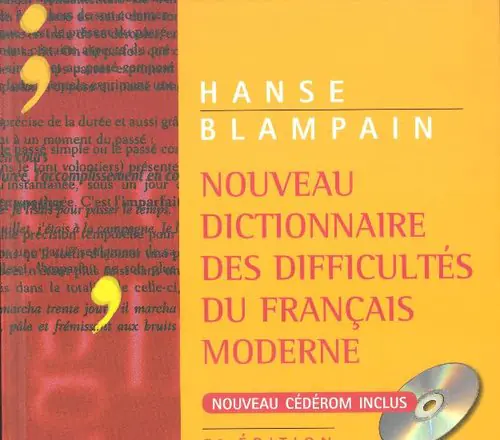 Książka - Nouveau Dictionnaire des difficultes du Francais moderne + płyta CD ROM - Blampain Daniel, Hanse Joseph 