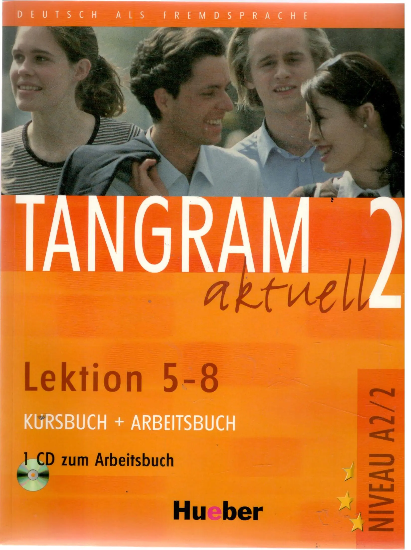 Książka - Tangram aktuell 2 - Lektion 5-8. Kursbuch und Arbeitsbuch mit CD zum Arbeitsbuch