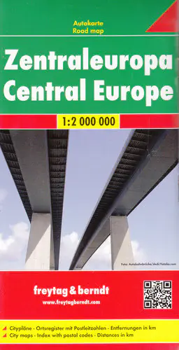 Książka - Europa Środkowa mapa 1:2 000 000 Freytag Berndtp 