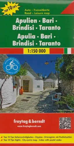 Książka - Apulia, Bari, Brindisi, Tarent. Mapa 1:150 000