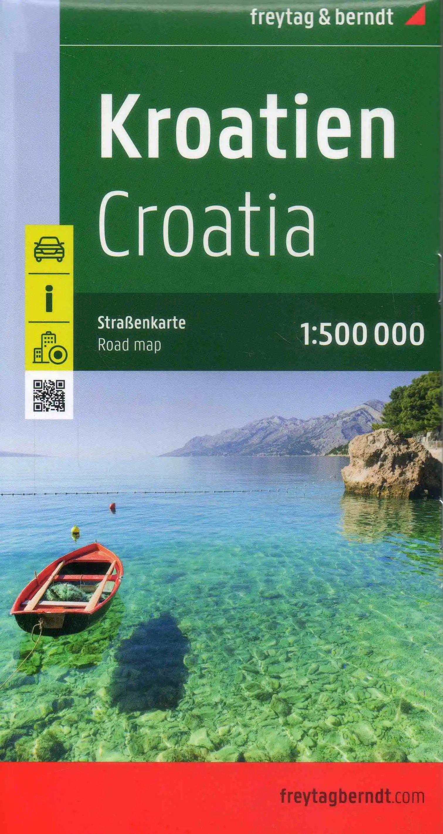Książka - Mapa chorwacja 1:500 000 fb