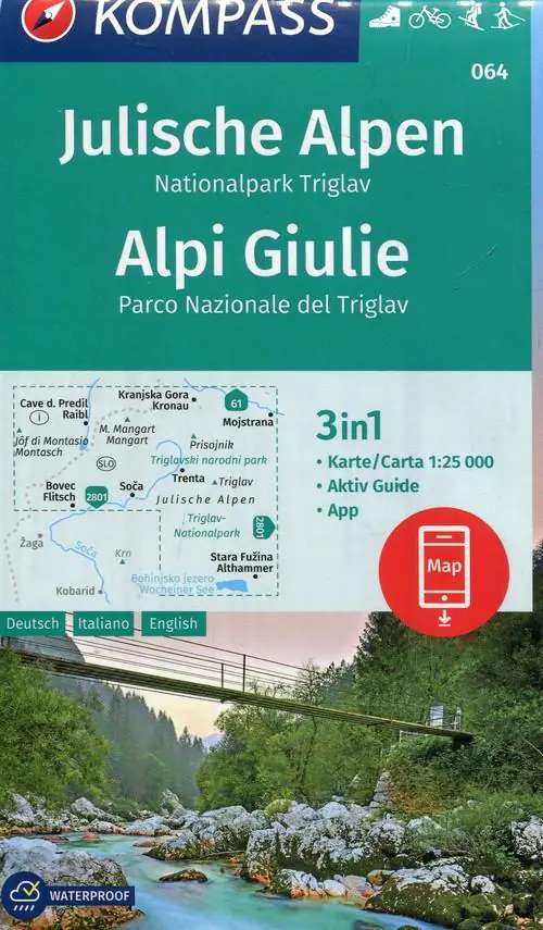 Książka - Alpy Julijskie mapa turystyczna