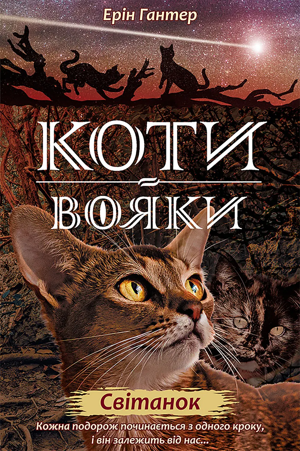 Książka - Коти-вояки цикл 2 книга 3 світанок / Świt. Wojownicy. Wersja ukraińska
