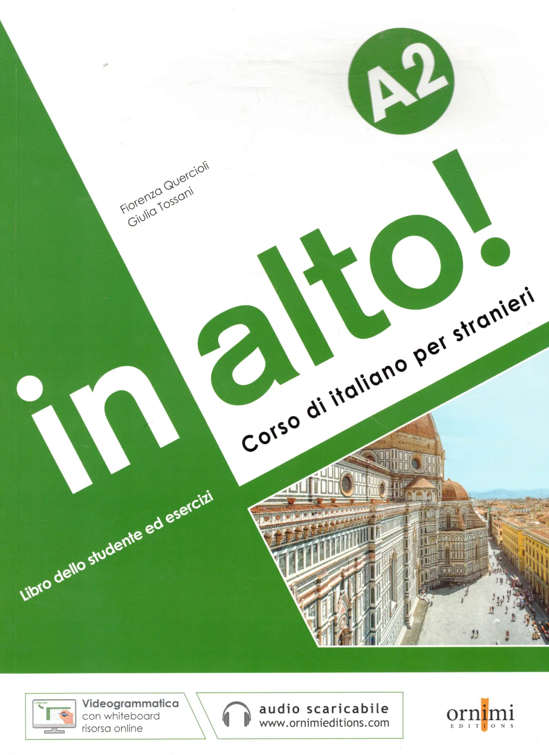 Książka - In alto! A2 podręcznik do włoskiego + ćwiczenia + CD audio + Videogrammatica