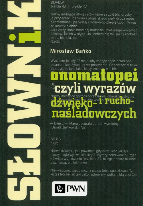 Książka - Słownik onomatopei, czyli wyrazów dźwięko- i ruchonaśladowczych