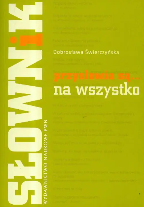 Książka - Słownik przysłowia są na wszystko
