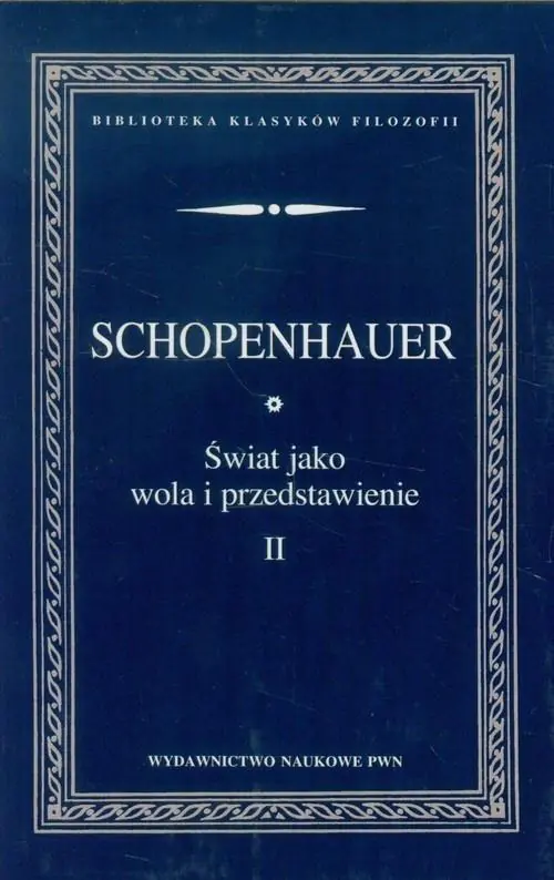 Książka - Świat jako wola i przedstawienie. Tom 2