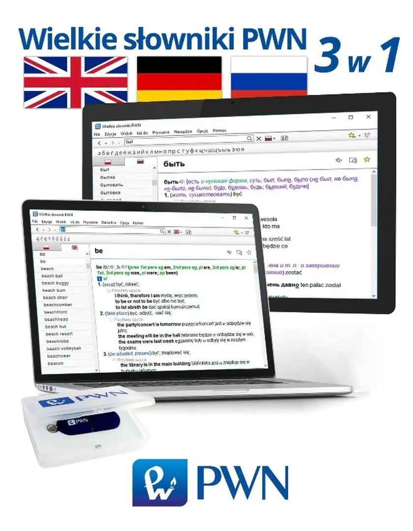 Książka - Wielkie słowniki PWN 3w1