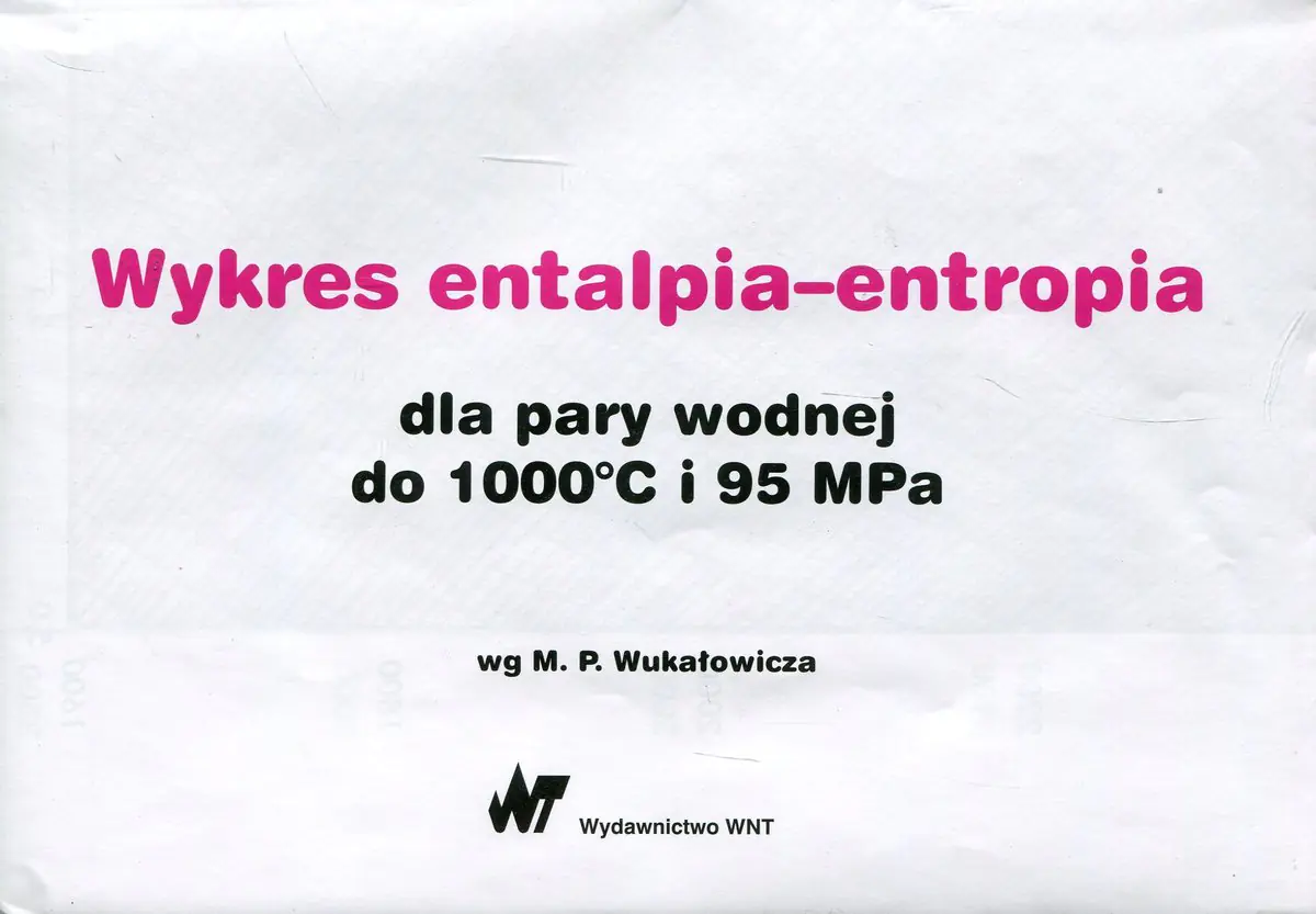 Książka - Wykres entalpia-entropia dla pary wodnej do 1000 C i 95 MPa