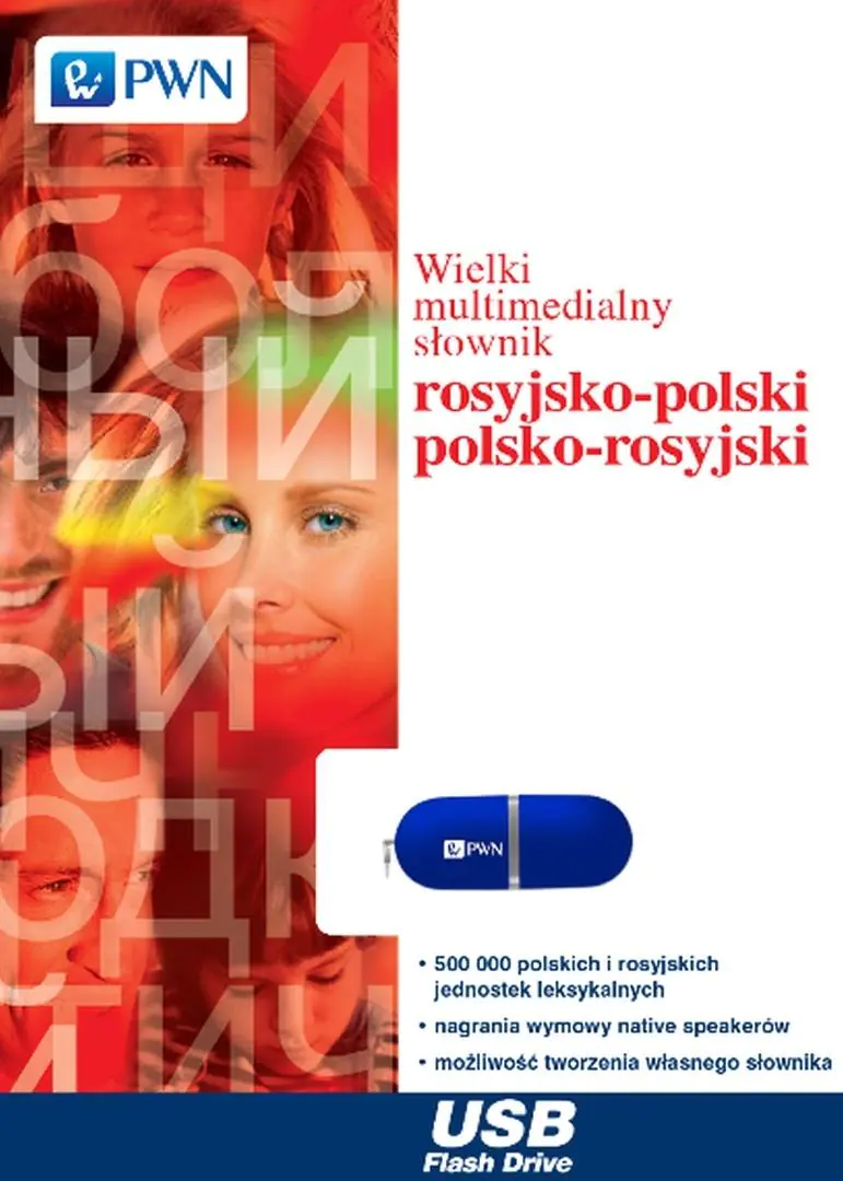 Książka - Wielki multimedialny słownik rosyjsko-polski polsko-rosyjski na pendrive