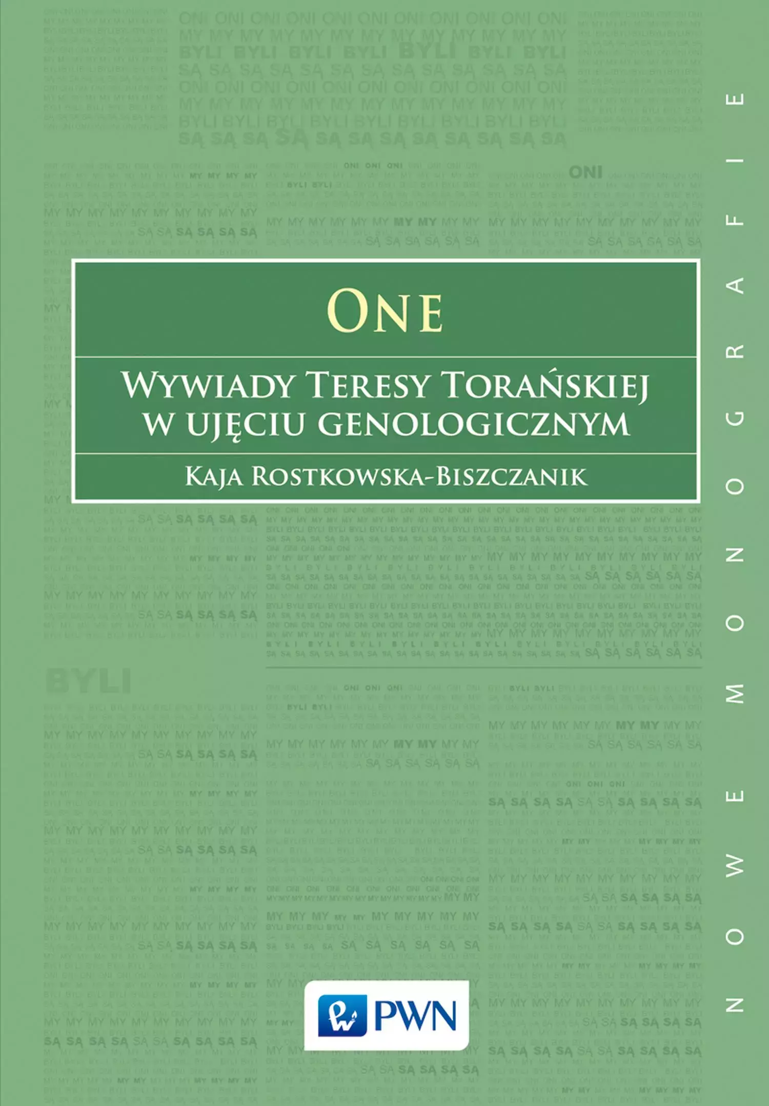 Książka - One. Wywiady Teresy Torańskiej w ujęciu genologicznym