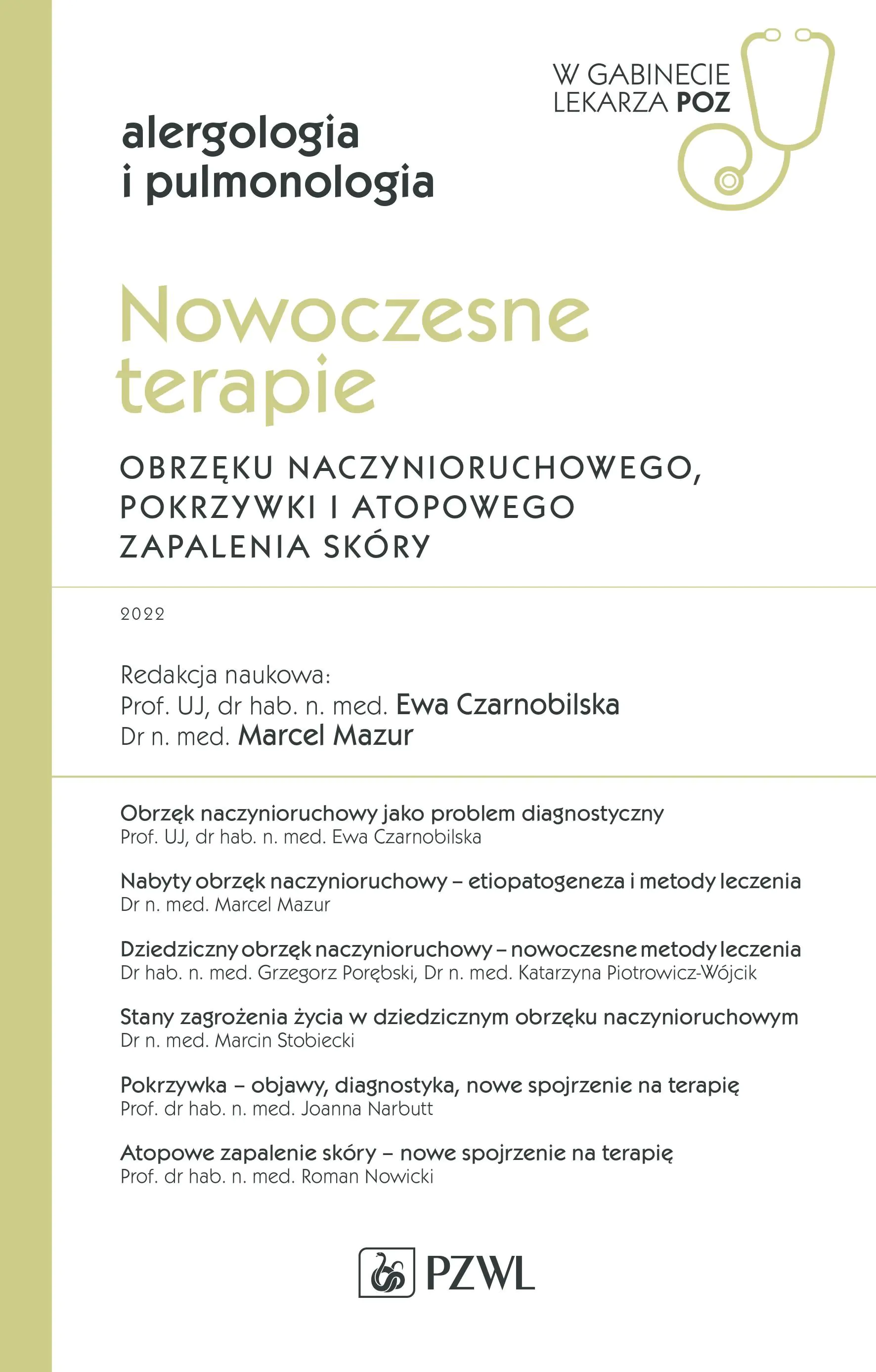 Książka - Nowoczesne terapie obrzęku naczynioruchowego, pokrzywki i atopowego zapalenia skóry.