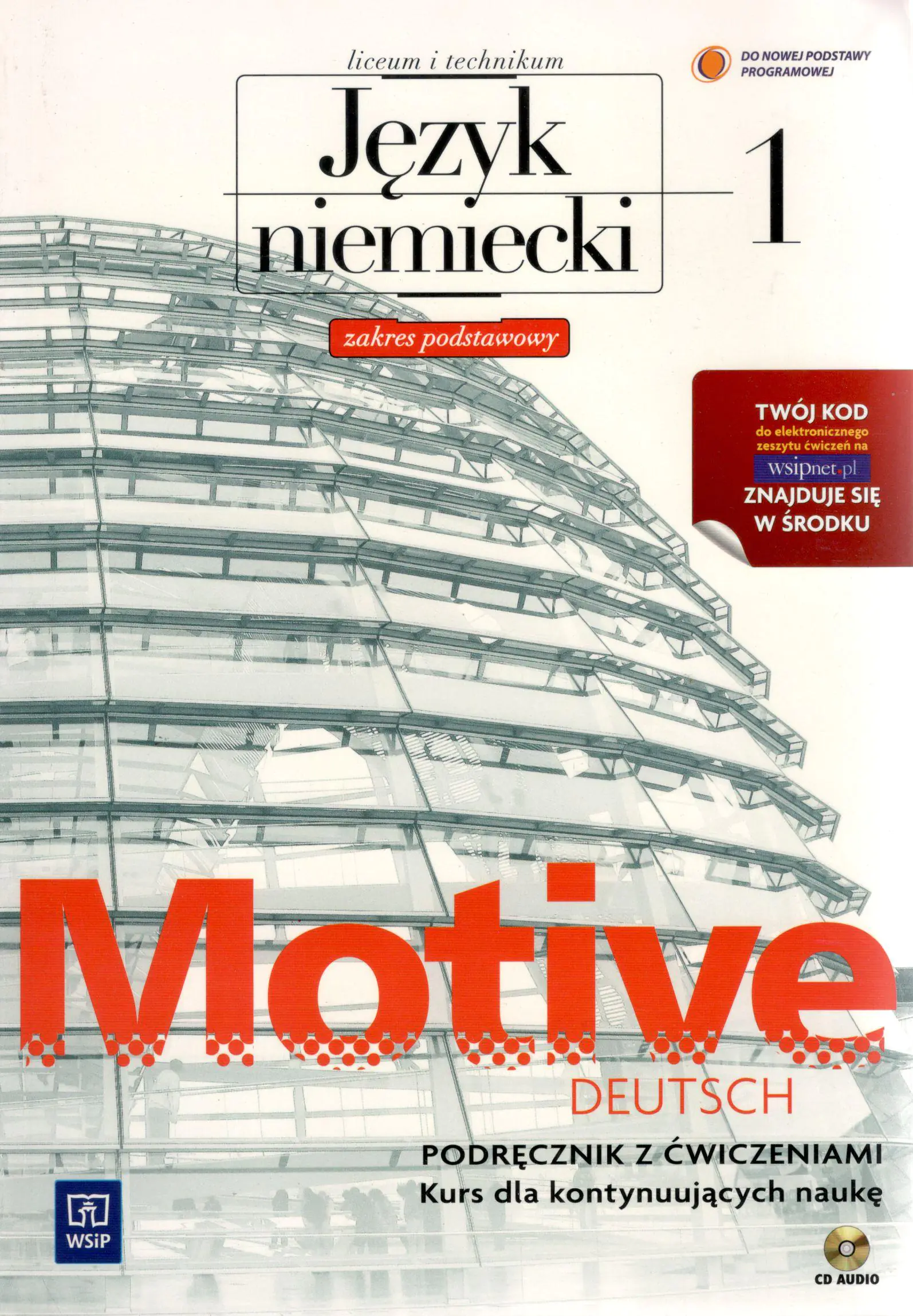 Książka - Język niemiecki, Motive Deutsch 1 - podręcznik z ćwiczeniami, szkoła ponadgimnazjalna (  CD)