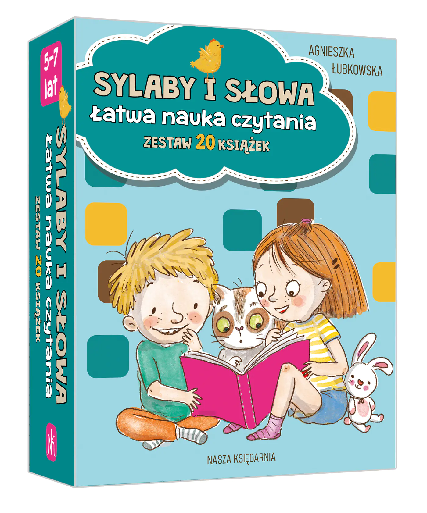 Książka - Sylaby i słowa. Łatwa nauka czytania - zestaw 20 książek