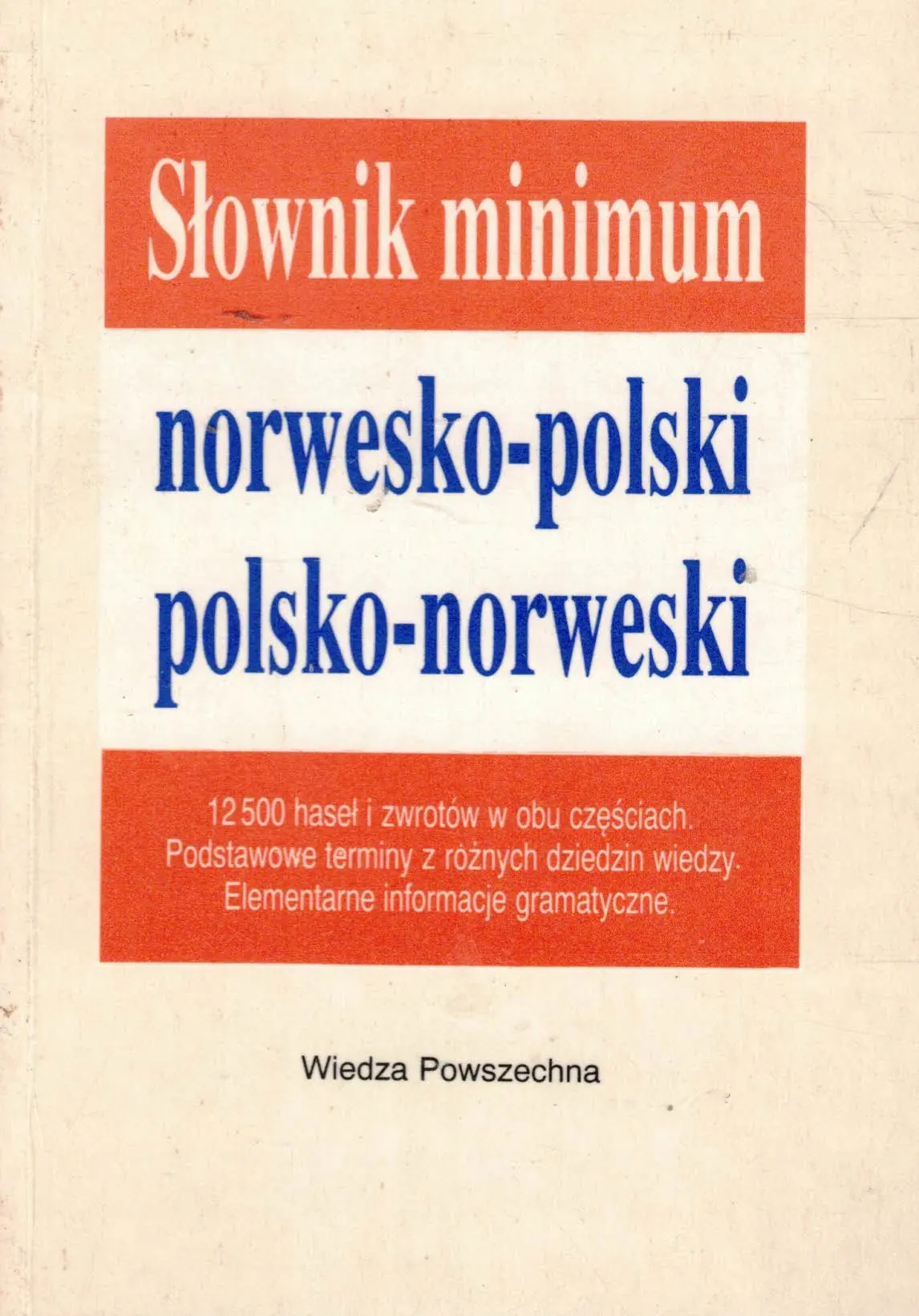 Książka - Słownik minimum norwesko-polski, polsko-norweski
