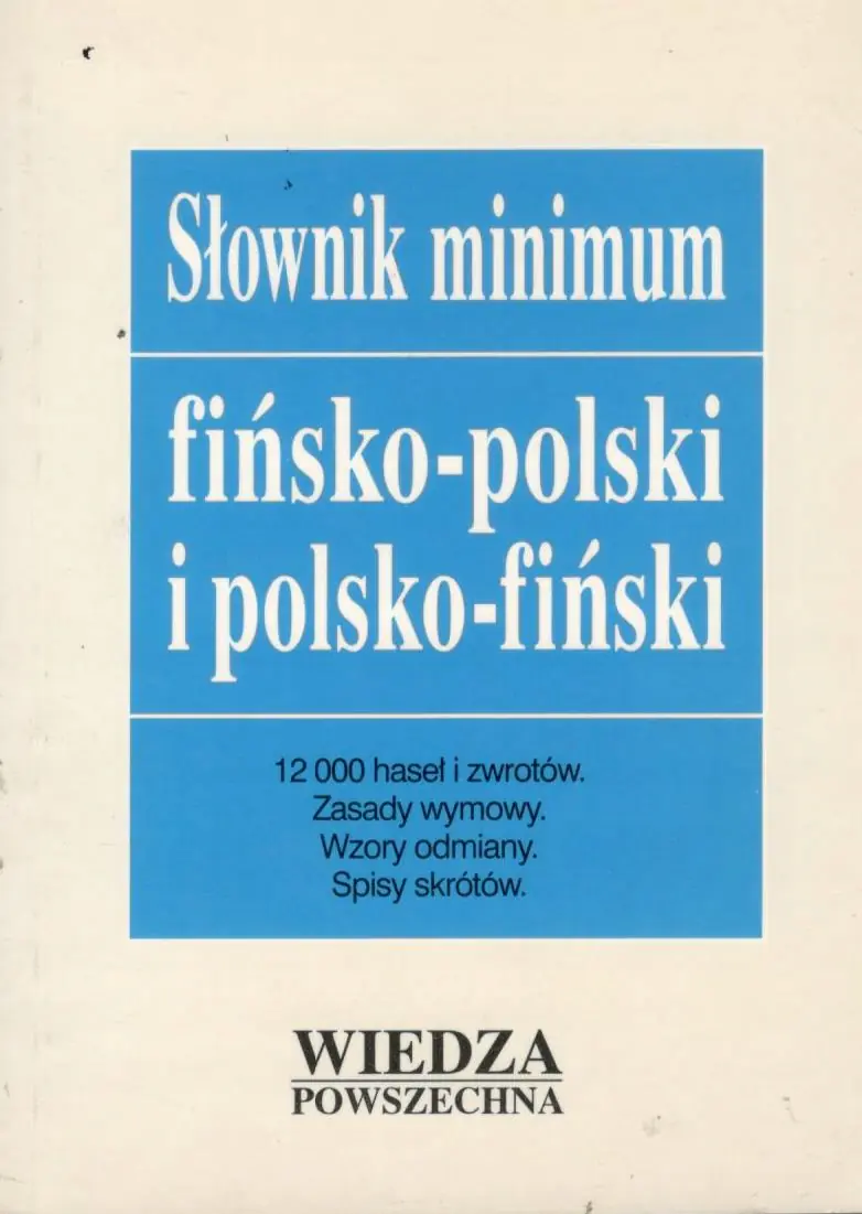 Książka - Słownik minimum fińsko-polski, polsko-fiński