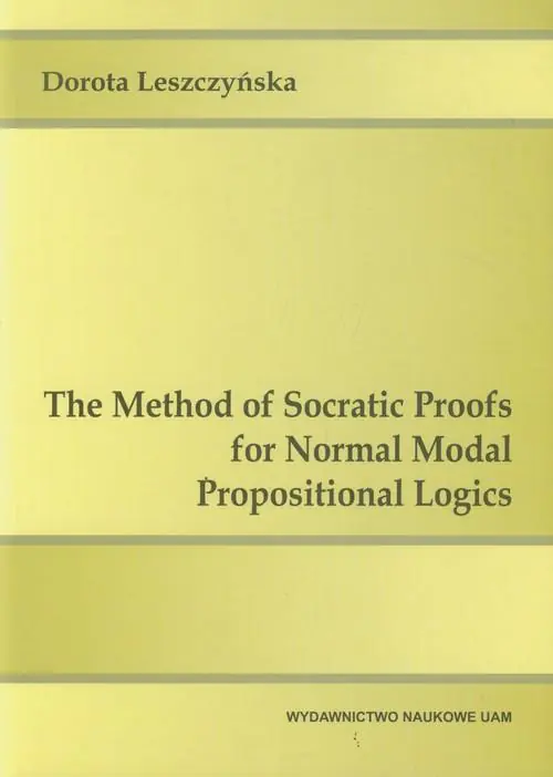 Książka - The Method of Socratic Proofs for Normal Modal Propositional Logics