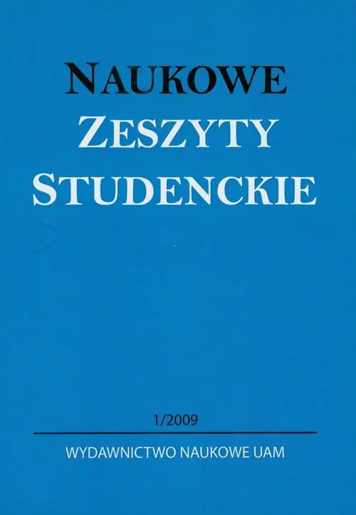 Książka - Naukowe Zeszyty Studenckie 1/2009