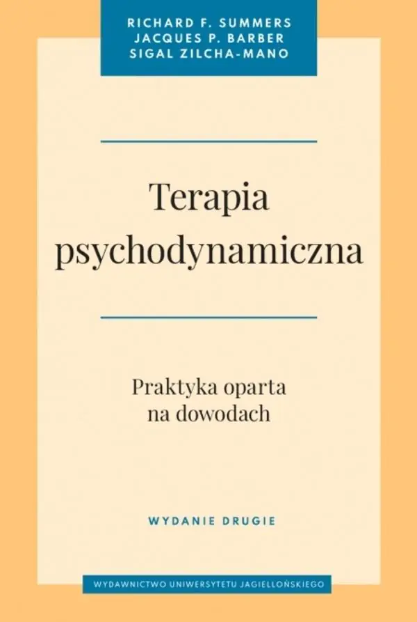 Książka - Terapia psychodynamiczna. Wydanie drugie. Praktyka oparta na dowodach