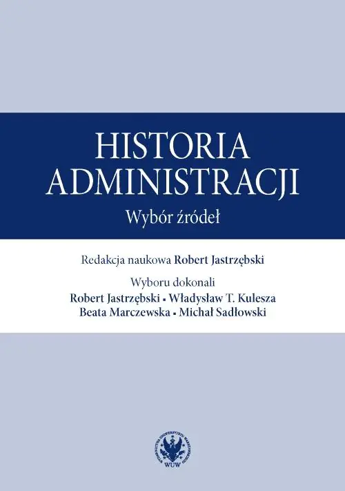 Książka - Historia administracji. Wybór źródeł