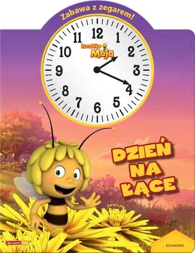 Książka - Dzień na łące. Książka z zegarem. Pszczółka Maja