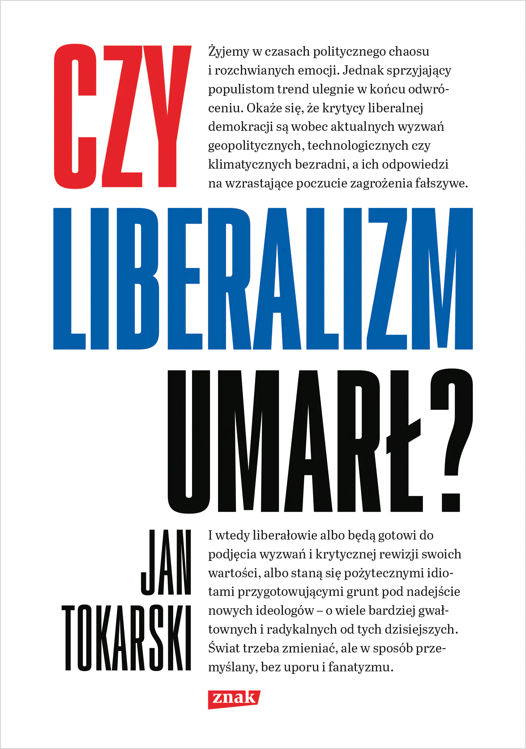Książka - Czy liberalizm umarł?
