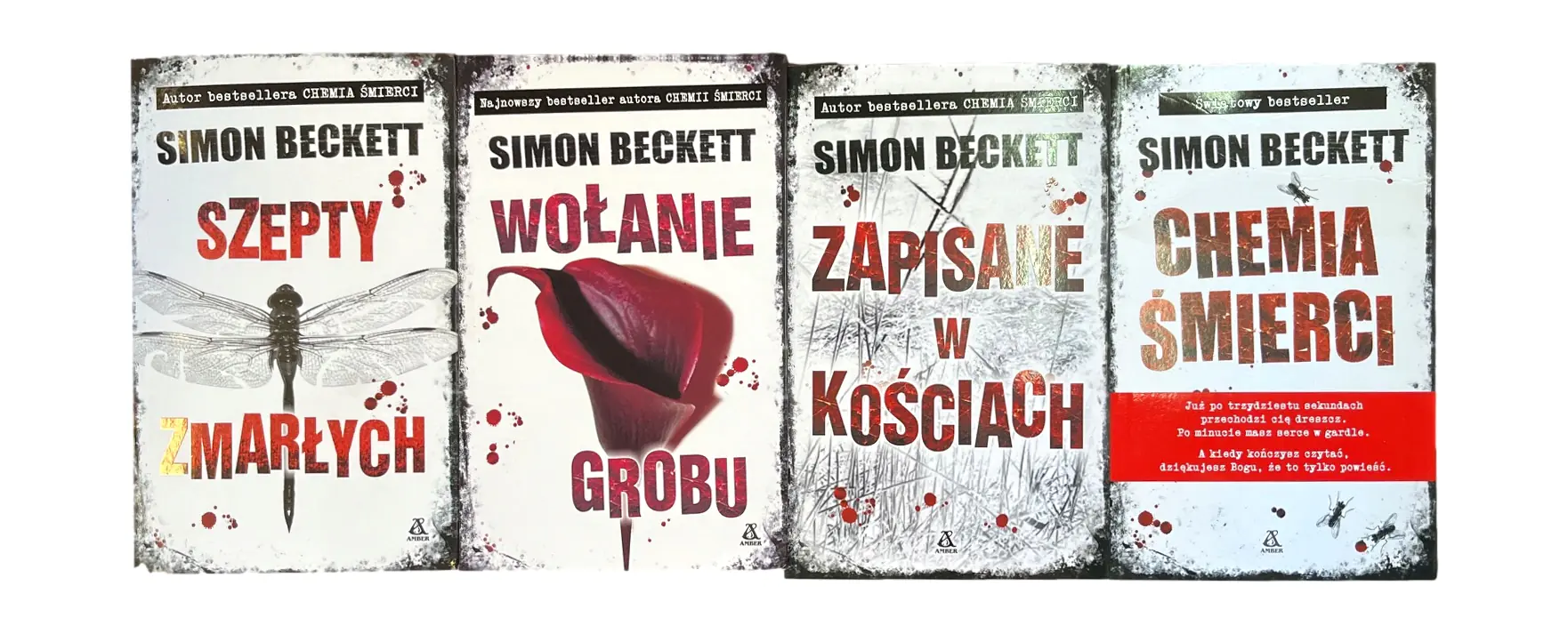 Książka - Chemia śmierci. Zapisane w kościach. Szepty zmarłych. Wołanie grobu. Zestaw 4 książek