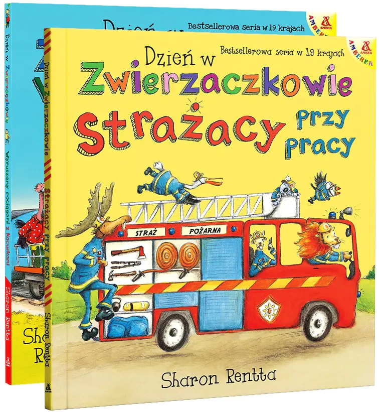 Książka - Pakiet - Dzień w Zwierzaczkowie: Strażacy przy pracy /, Wyruszamy pociągami z Kocurkami