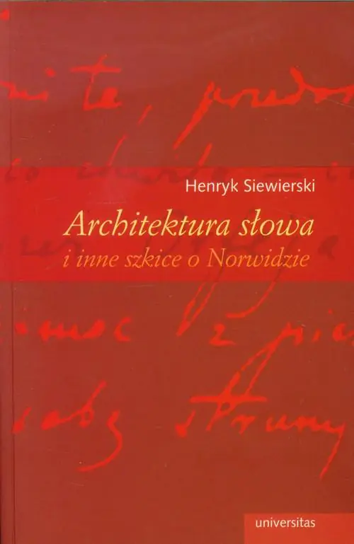 Książka - Architektura słowa i inne szkice o Norwidzie Henryk Siewierski