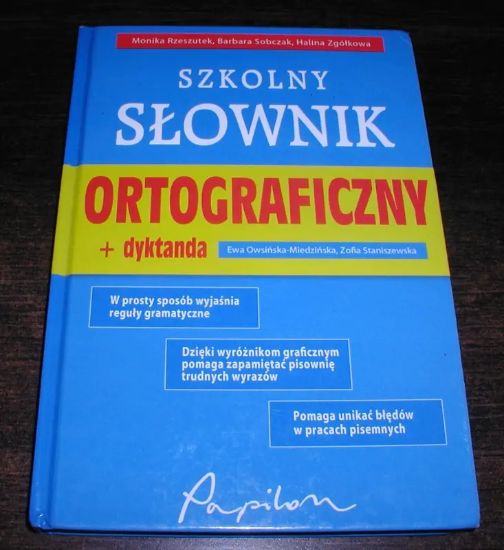 Książka - Szkolny słownik ortograficzny + dyktanda