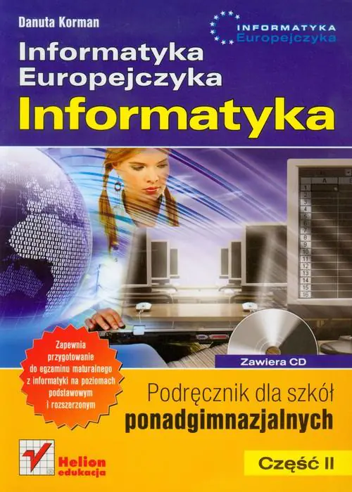 Książka - Informatyka Europejczyka Informatyka Część 2 Podręcznik z płytą CD