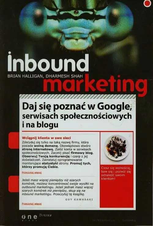 Książka - Inbound marketing. Daj się poznać w Google, serwisach społecznościowych i na blogu 