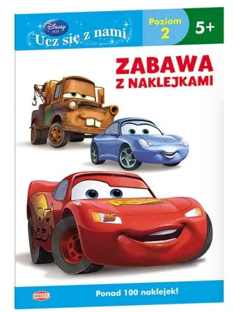 Książka - Disney Ucz się z nami Auta Zabawa z naklejkami