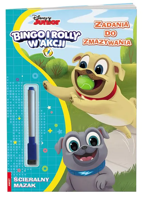 Książka - Bingo i Rolly w akcji. Zadania do zmazywania
