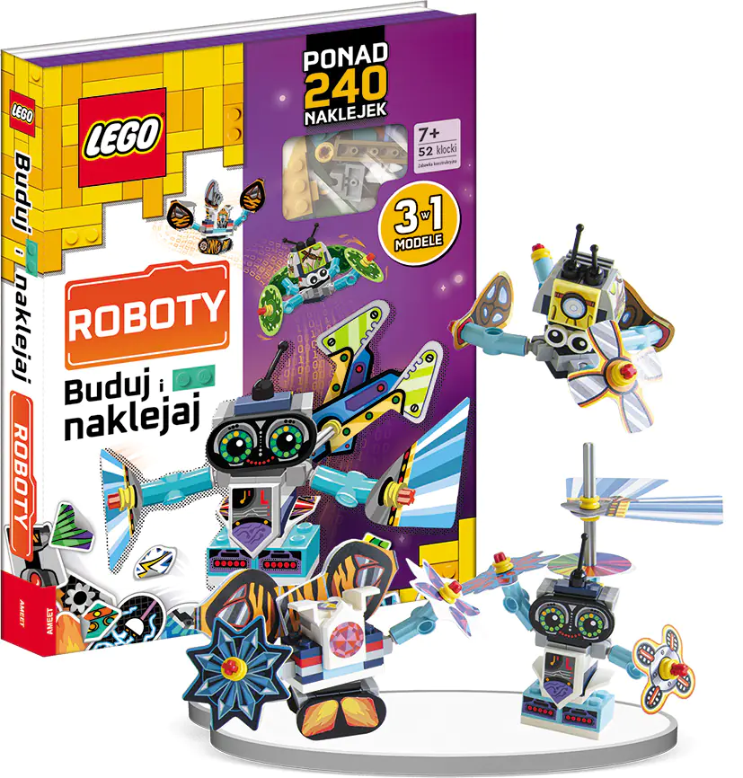 Książka - LEGO Books. Buduj i naklejaj: Roboty