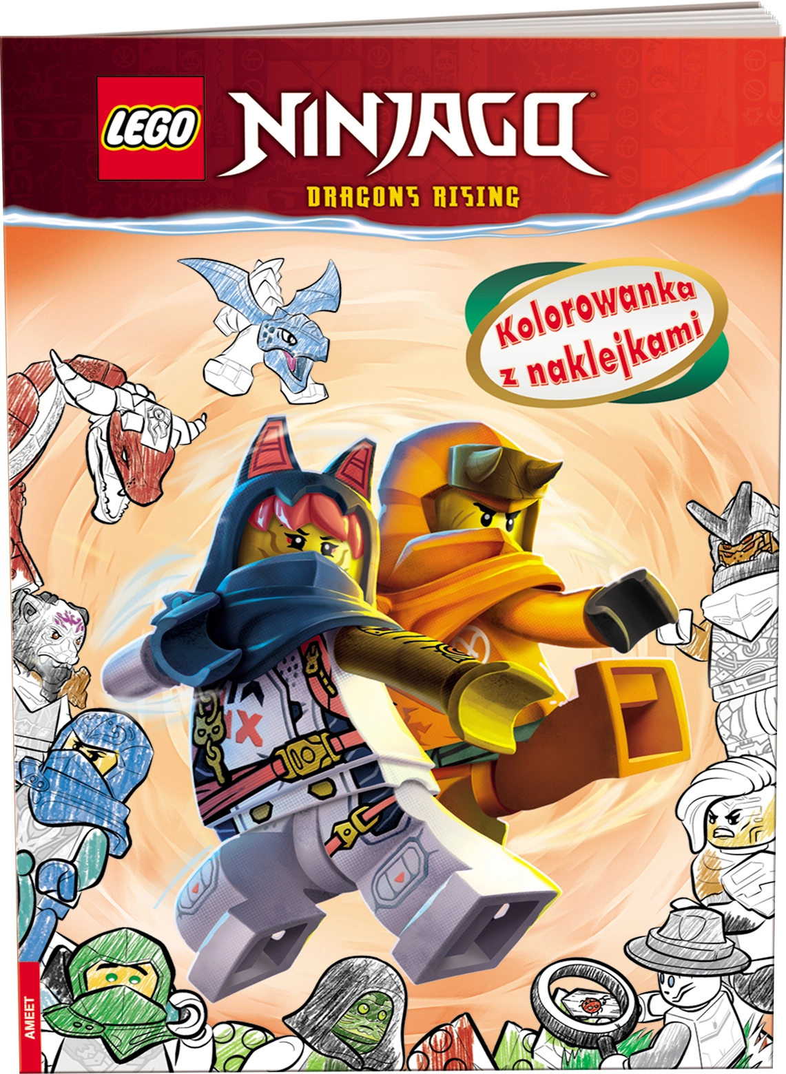 Książka - Lego Ninjago. Kolorowanka z naklejkami
