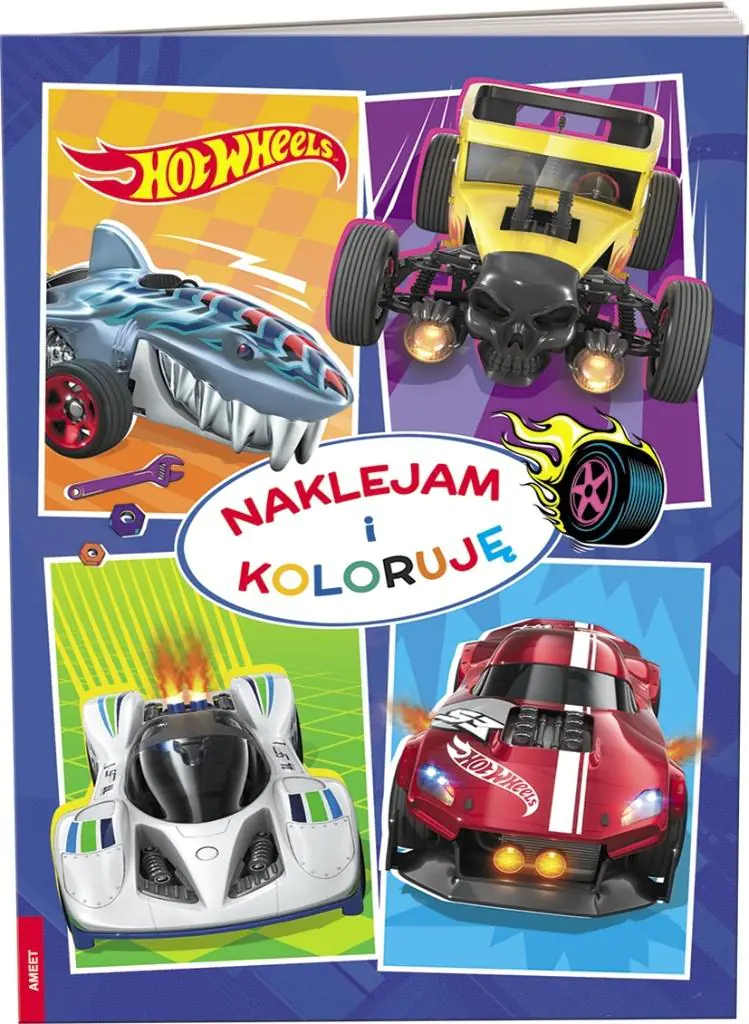Książka - Hot Wheels. Naklejam i koloruję