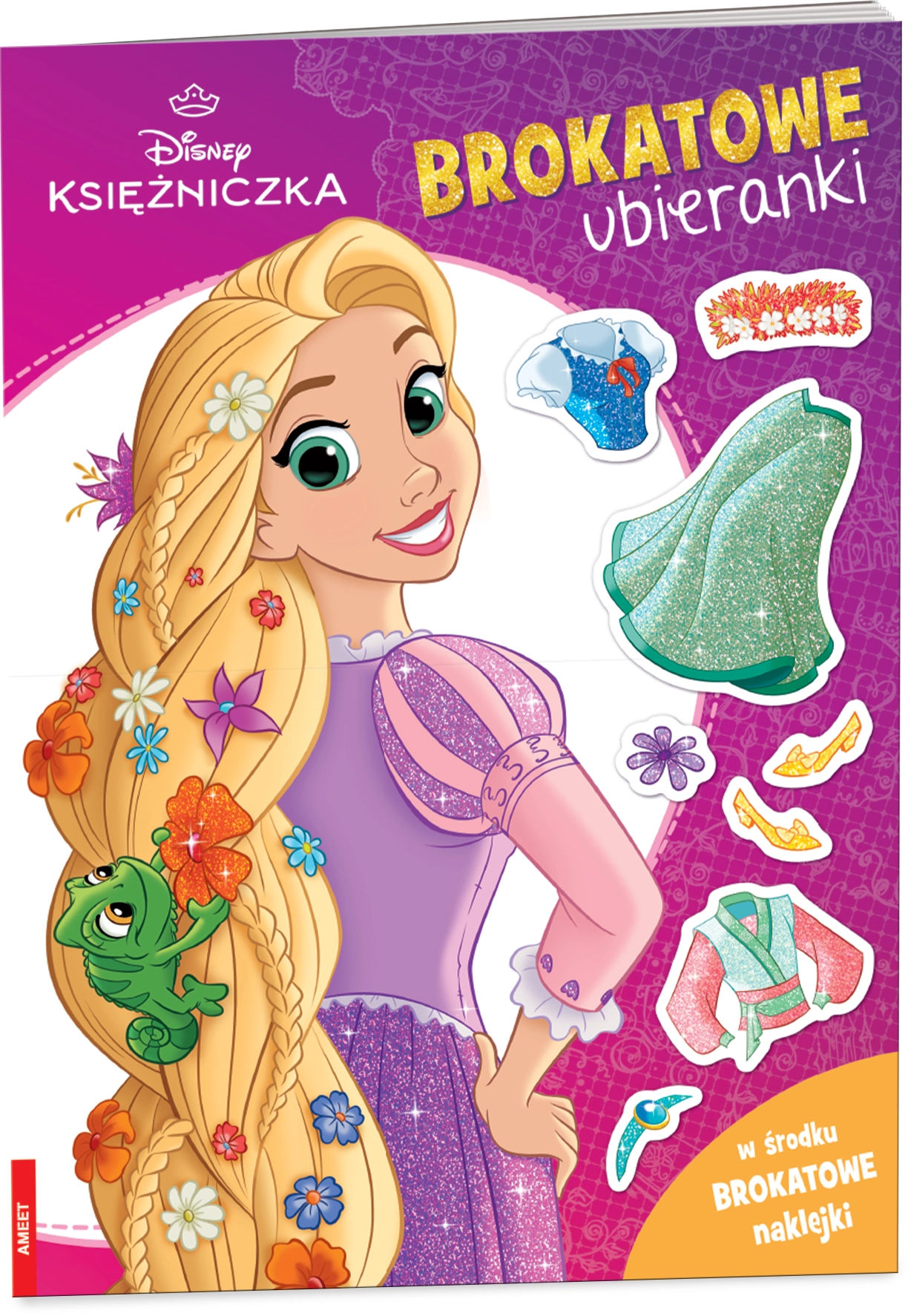 Książka - Disney Księżniczka. Brokatowe Ubieranki