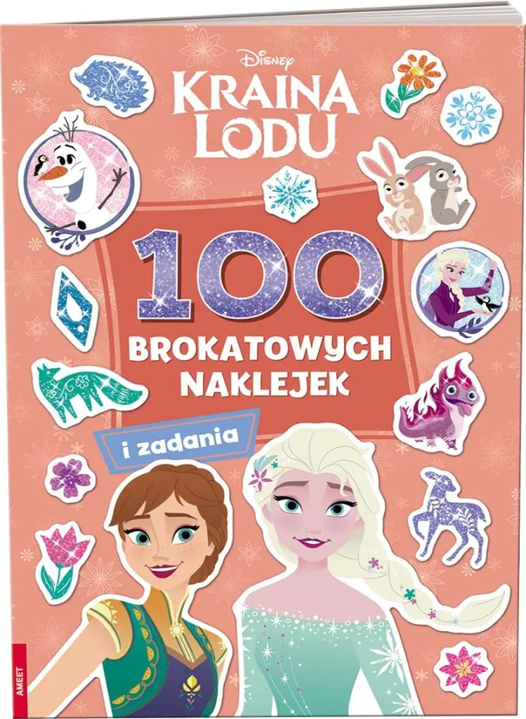 Książka - Kraina Lodu. 100 Brokatowych Naklejek